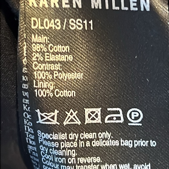 Karen Millen Purple/Pink Tribal-Embroidered-Trimmed Black Strapless Mini Size 8 - Picture 13 of 13